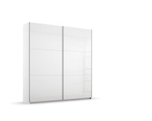 Schwebetürenschrank >Aurelia< in weiß Hochglanz - 175x210x59 (BxHxT)