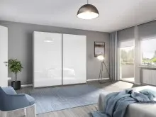 Schwebetürenschrank >Aurelia< in weiß...