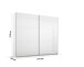 Schwebetürenschrank >Aurelia< in weiß Hochglanz - 218x210x59 (BxHxT)