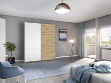Schwebetürenschrank >Aurelia< in Weiß/...