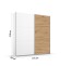Schwebetürenschrank >Aurelia< in Weiß/ Eiche Artisan Dekor, B/H/T: 175/210/59cm