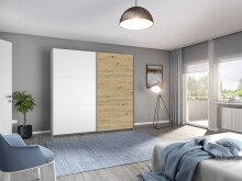 Schwebetürenschrank >Aurelia< in Weiß/...