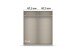 Schwebetürenschrank >Aurelia< in grau-metallic/ Eiche Artisan Dekor, B/H/T: 175/210/59 cm