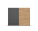 Schwebetürenschrank >Aurelia< in grau-metallic/ Eiche Artisan Dekor, B/H/T: 261/210/59 cm