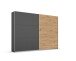 Schwebetürenschrank >Aurelia< in grau-metallic/ Eiche Artisan Dekor, B/H/T: 261/210/59 cm