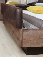 Bett >Jacky< mit Stauraum in Schlammeiche Dekor, 219,8x90,2x242,2cm B/H/T