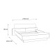 Bett >Jacky< mit Stauraum in Schlammeiche Dekor, 219,8x90,2x242,2cm B/H/T