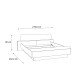 Bett >Jacky< mit Stauraum in Schlammeiche Dekor, 219,8x90,2x242,2cm B/H/T