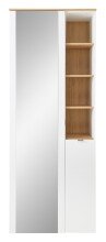 Garderobenschrank >Bari< in Weiß matt, MDF, Spannplatte - 78x202x38cm (BxHxT)