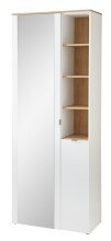 Garderobenschrank >Bari< in Weiß matt, MDF, Spannplatte - 78x202x38cm (BxHxT)