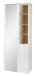 Garderobenschrank >Bari< in Weiß matt, MDF, Spannplatte - 78x202x38cm (BxHxT)