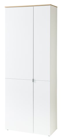 Schuhschrank >Bari< in Weiß matt, MDF, Spannplatte - 78x202x38cm (BxHxT)