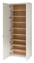 Schuhschrank >Bari< in Weiß matt, MDF, Spannplatte - 78x202x38cm (BxHxT)