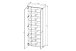 Schuhschrank >Bari< in Weiß matt, MDF, Spannplatte - 78x202x38cm (BxHxT)