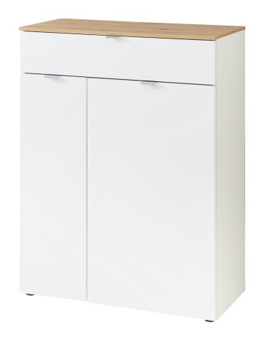 Schuhschrank >Bari< in Weiß matt, MDF, Spannplatte - 78x103x38cm (BxHxT)