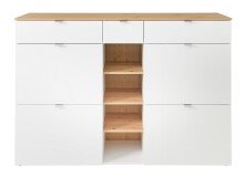 Schuhschrank >Bari< in Weiß matt, MDF, Spannplatte - 148x103x38cm (BxHxT)