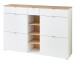 Schuhschrank >Bari< in Weiß matt, MDF, Spannplatte - 148x103x38cm (BxHxT)