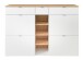 Schuhschrank >Bari< in Weiß matt, MDF, Spannplatte - 148x103x38cm (BxHxT)