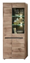 Stauraumvitrine >Bellano< in Viking Oak Dekor -...
