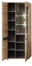 Stauraumvitrine >Bellano< in Viking Oak Dekor -...