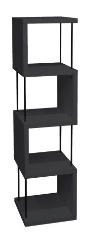 Regal >Sticks< in anthrazit matt lack - 33x126x33cm (BxHxT)