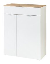 Garderoben-Set >Bari< in Weiß matt, MDF, Spannplatte - 264x202x38cm (BxHxT)