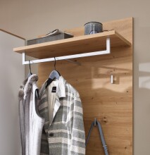 Garderoben-Set >Bari< in Weiß matt, MDF, Spannplatte - 264x202x38cm (BxHxT)