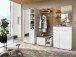 Garderoben-Set >Bari< in Weiß matt, MDF, Spannplatte - 264x202x38cm (BxHxT)