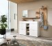Garderoben-Set >Bari< in Weiß matt, MDF, Spannplatte - 208x202x38cm (BxHxT)