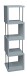 Regal >Sticks< in aqua matt lack - 33x126x33cm (BxHxT)