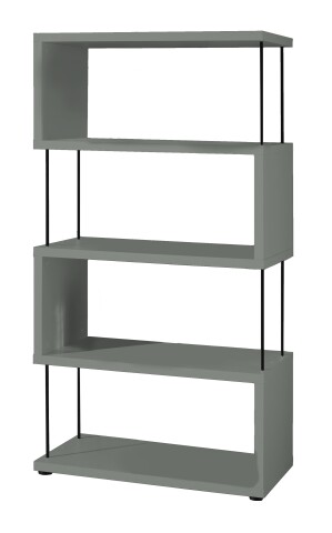 Regal >Sticks< in pine green matt lack - 66x126x33cm (BxHxT)