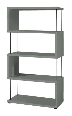 Regal >Sticks< in pine green matt lack - 66x126x33cm (BxHxT)