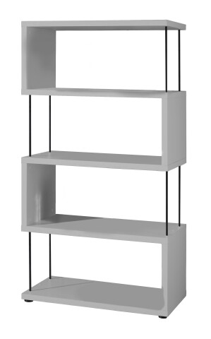 Regal >Sticks< in kreidegrau matt lack - 66x126x33cm (BxHxT)