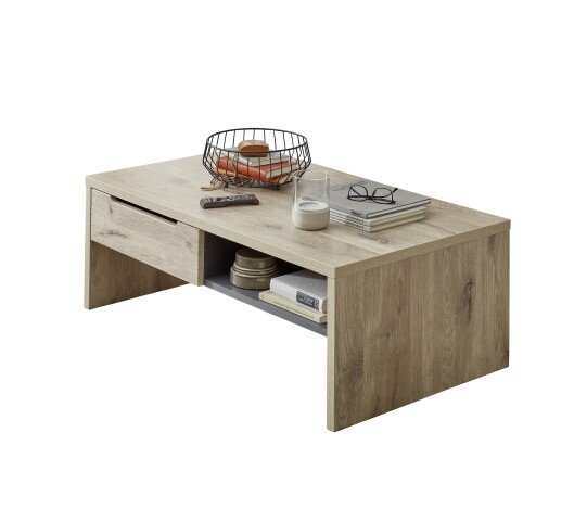 Couchtisch >Bellano< in Viking Oak Dekor, MDF, Spannplatte - 110x41x65cm (BxHxT)