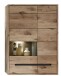 Hängevitrine >Bellano< in Viking Oak Dekor, MDF, Spannplatte - 90x126x38 (BxHxT)
