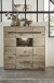 Highboard >Bellano< in Viking Oak Dekor, MDF, Spannplatte - 125x128x38cm (BxHxT)