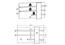 Wandboard >Bellano< in Viking Oak Dekor, Spannplatte - 140x86x22cm (BxHxT)