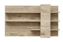 Wohnwand >Bellano< in Viking Oak Dekor, MDF, Spannplatte - 322x202x44cm (BxHxT)