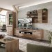 Wohnwand >Bellano< in Viking Oak Dekor, MDF, Spannplatte - 322x202x44cm (BxHxT)