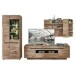 Wohnwand >Bellano< in Viking Oak Dekor, MDF, Spannplatte - 322x202x44cm (BxHxT)