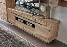 Wohnwand >Bellano< in Viking Oak Dekor, MDF,...
