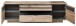 Wohnwand >Bellano< in Viking Oak Dekor, MDF, Spannplatte - 346x202x44cm (BxHxT)