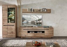 Wohnwand >Bellano< in Viking Oak Dekor, MDF,...