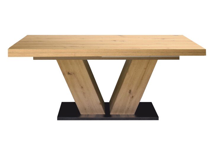 Kulissentisch >Komfort 2< (ausziehbar bis 260cm) in asteiche Dekor - 160/260x76x90cm (BxHxT)