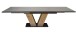 Kulissentisch >Komfort 2< in asteiche Dekor / graphit - 160x76x90cm (BxHxT)