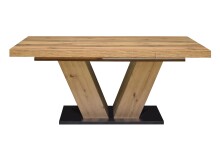 Kulissentisch >Komfort 2< in plankeneiche / asteiche Dekor - 160x76x90cm (BxHxT)