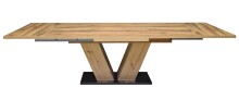 Kulissentisch >Komfort 2< in plankeneiche / asteiche Dekor - 160x76x90cm (BxHxT)