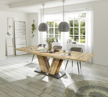 Kulissentisch >Komfort 2< in plankeneiche - 160x76x90cm (BxHxT)