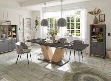 Kulissentisch >Komfort 2< in graphit / asteiche -...