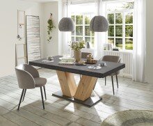 Kulissentisch >Komfort 2< in graphit / asteiche -...